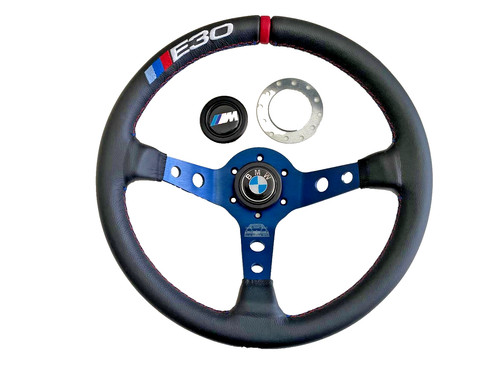 Bmw e30 sportlenkrad blau - e30,